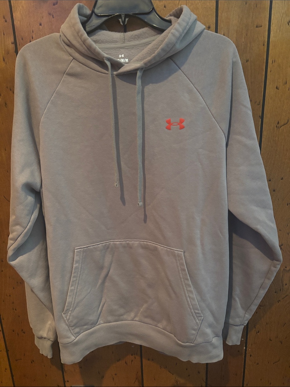 Under Armour Men's Hoodie in grey with Coral Logo